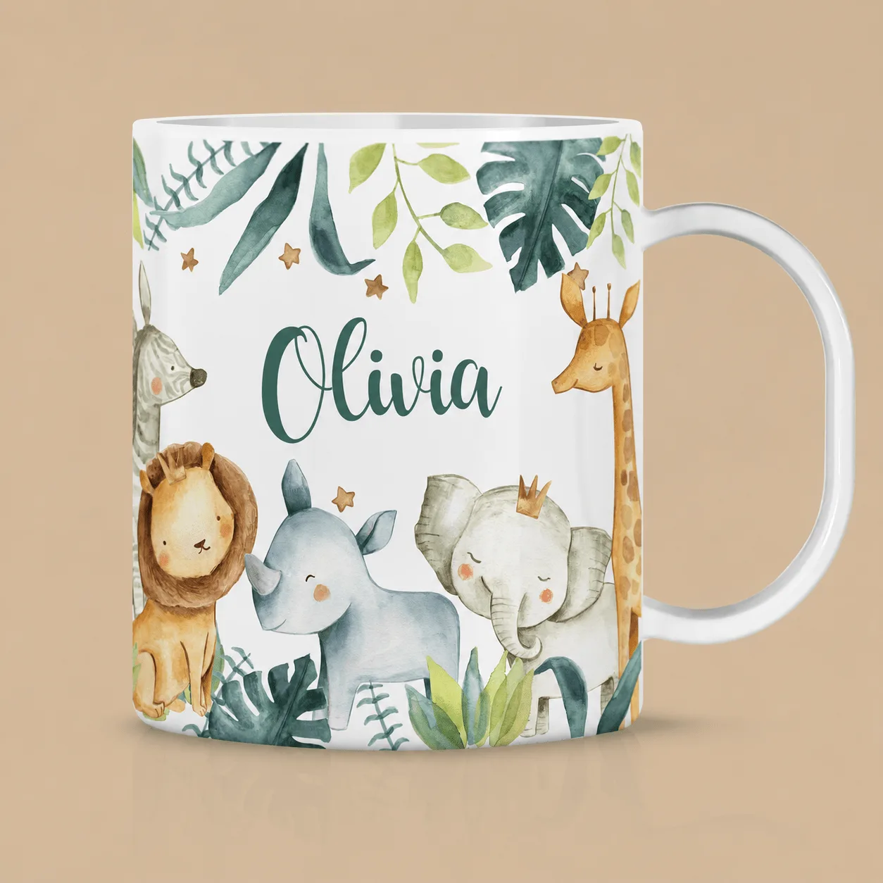 Personalised Safari Animals Kids Mug: the shop's own photo