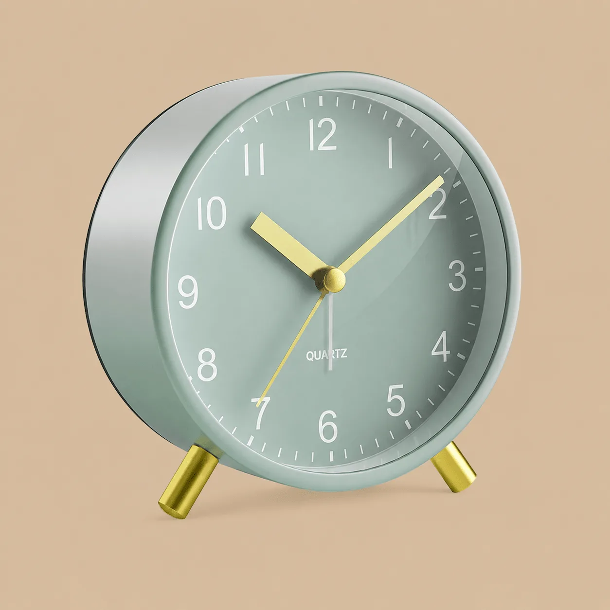 Sage Green Silent Alarm Clock with Night Light: the shop's own photo