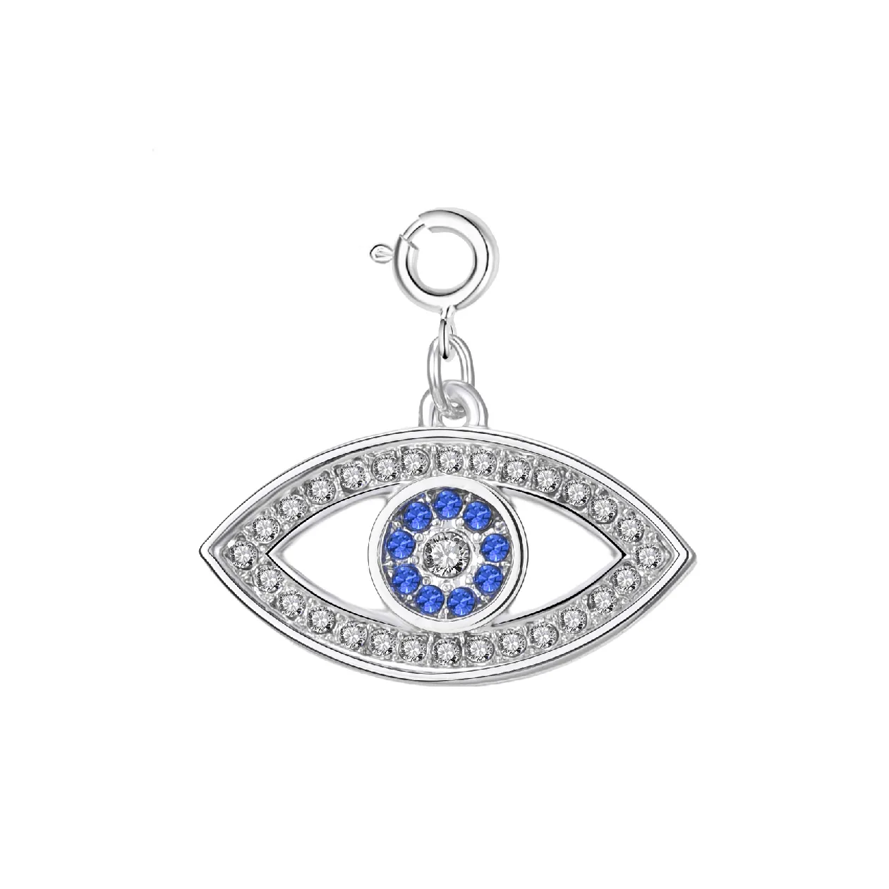 Clip On Charms Created with Zircondia® Crystals - Evil Eye: the shop's own photo
