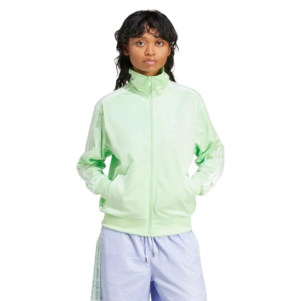 adidas Originals Women's Adicolor Classics Loose Firebird Track Top - Green | Size: XS: the shop's own photo