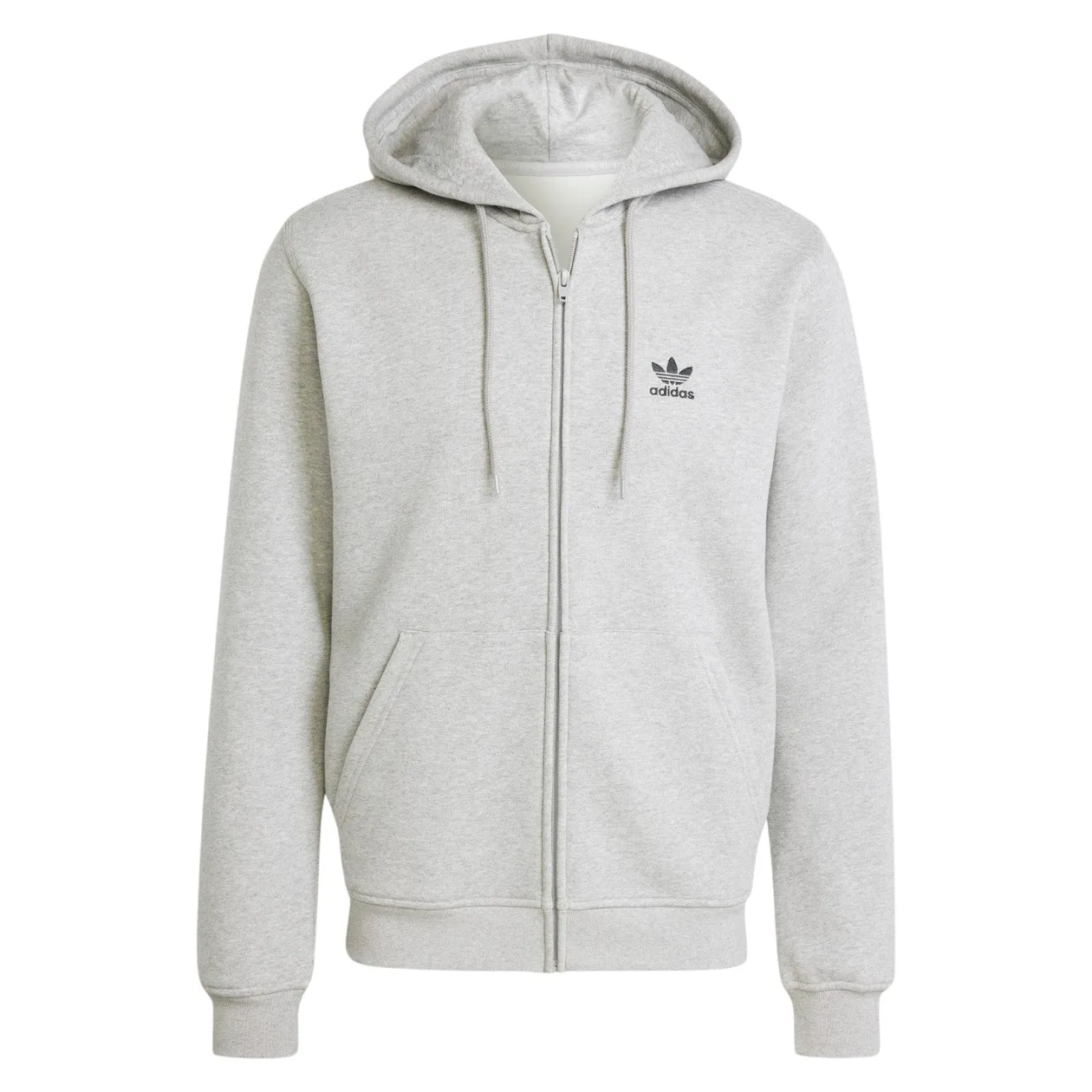 adidas Originals Trefoil Essentials Full-Zip Hoodie - Szary | Size: S: the shop's own photo
