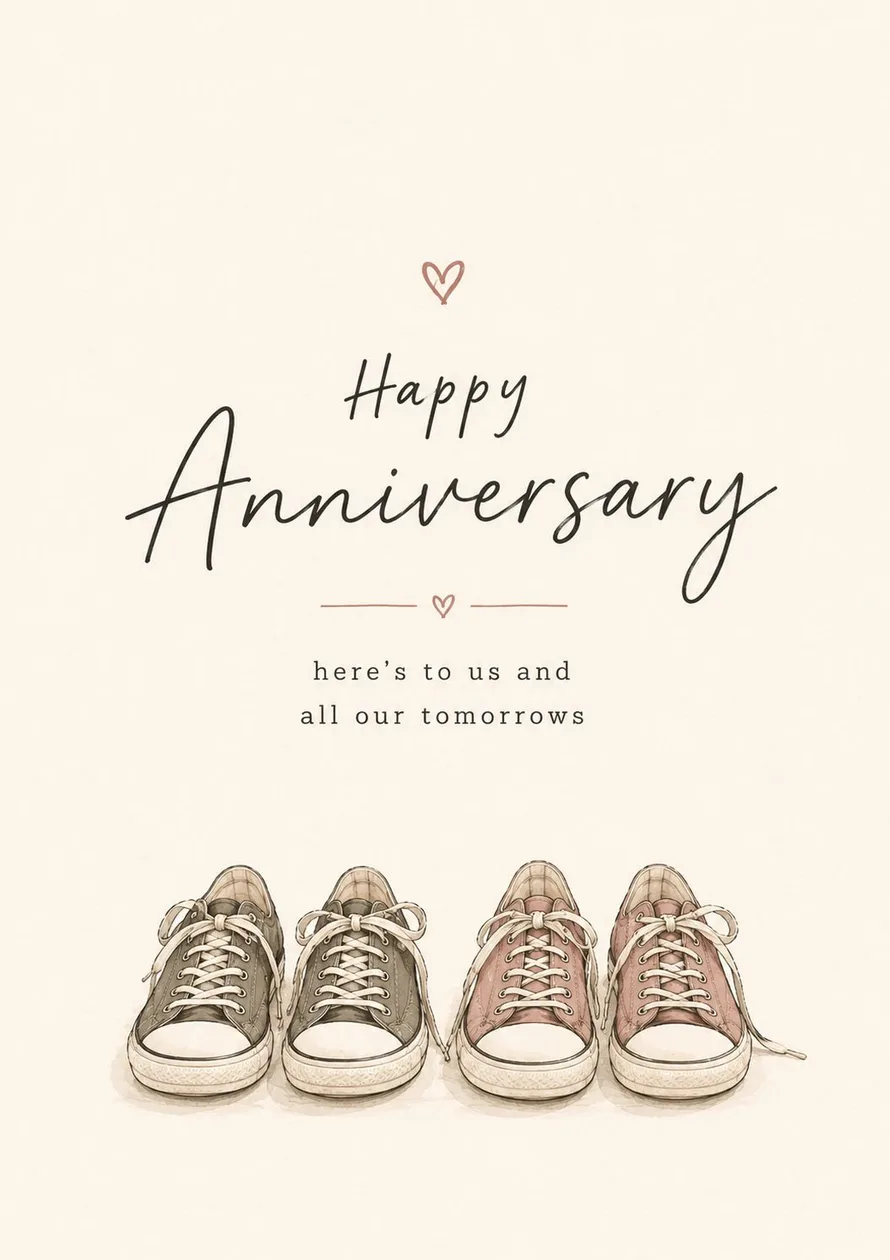 Here's to Us Anniversary Card: the shop's own photo