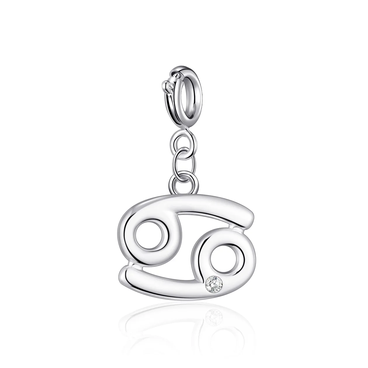 Clip On Star Sign Zodiac Charms Created with Zircondia® Crystals - Cancer: the shop's own photo