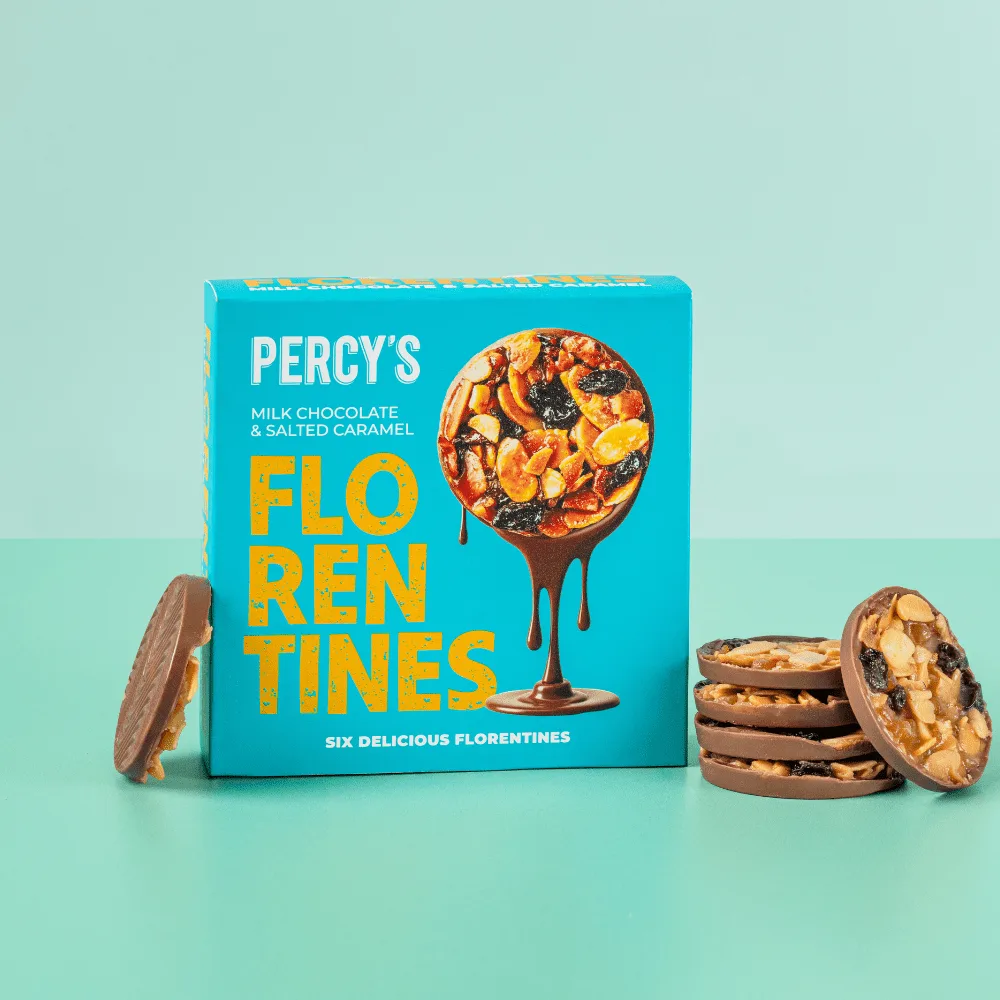 Percy's Milk Chocolate and Salted Caramel Florentines: the shop's own photo