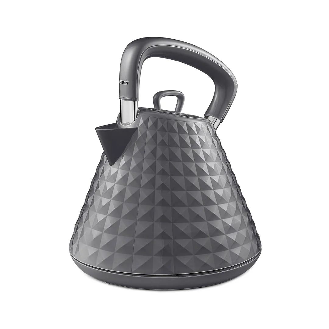1.5L Grey Cordless Electric Pyramid Kettle 3000W: the shop's own photo