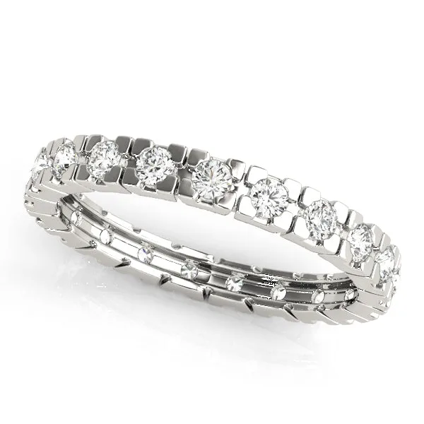 0.50-3.00ct Lab-Grown D/VVS Round Cut Diamond Box Set Full Eternity Wedding Ring. - 9k White Gold / 1.75 Carat: the shop's own photo