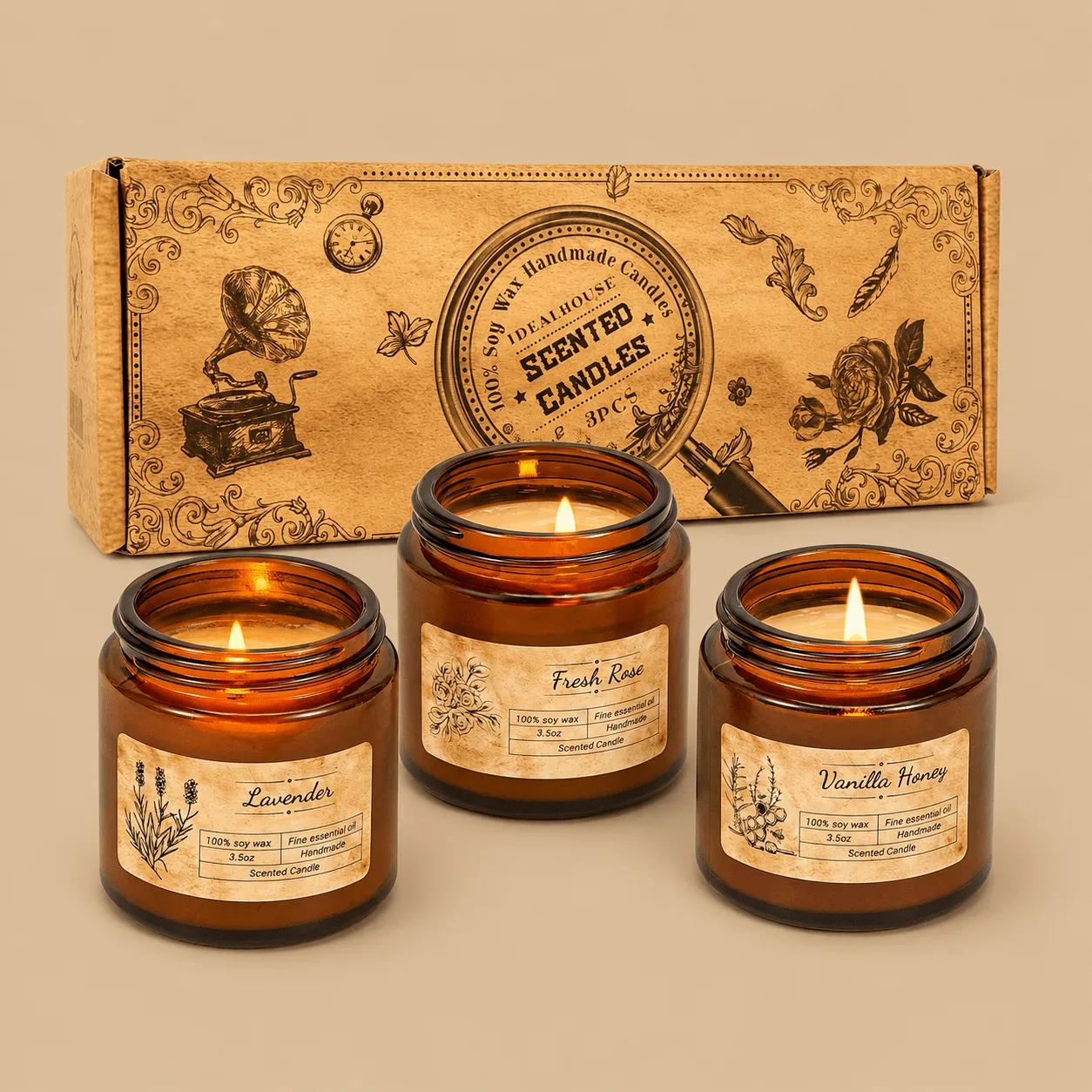 IDEALHOUSE Scented Candle Set: the shop's own photo