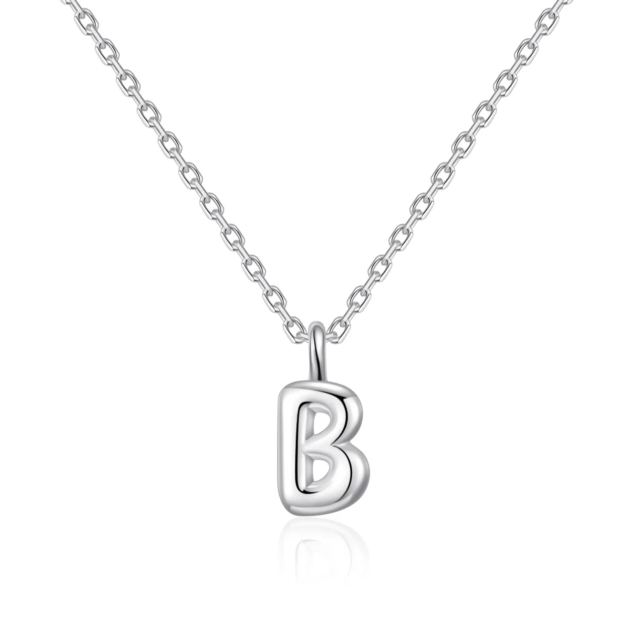 Kid's Sterling Silver Letter B Initial Necklace: the shop's own photo