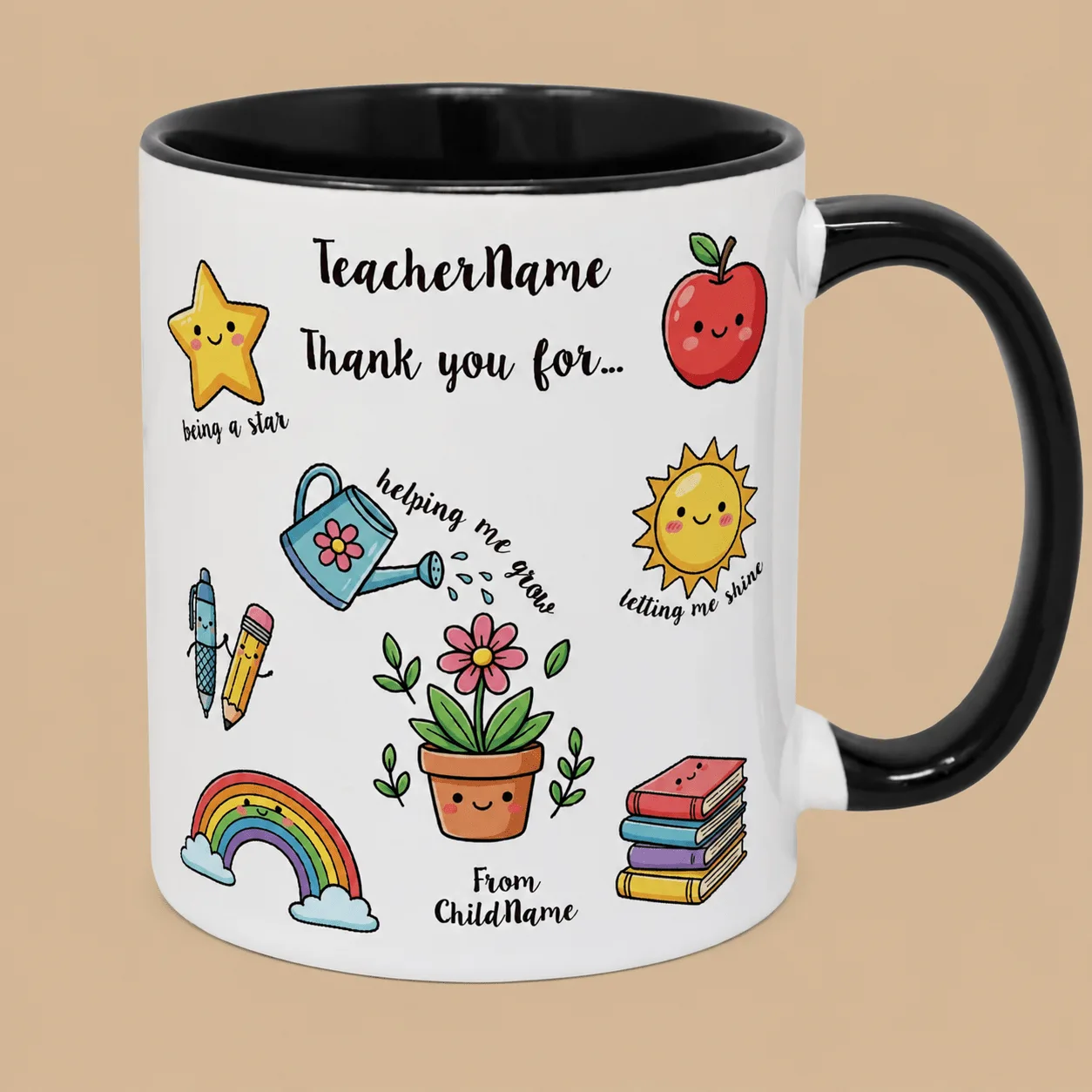 Personalised Best Teacher Name Mug: the shop's own photo