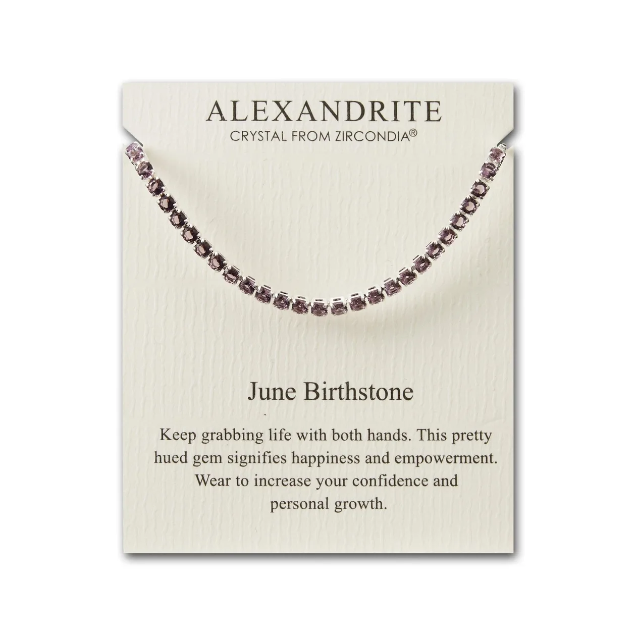 June Birthstone Friendship Slider Bracelet with Alexandrite Zircondia® Crystals: the shop's own photo