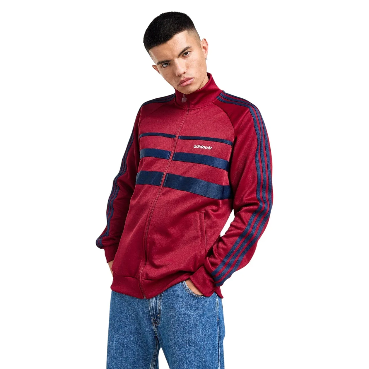 adidas Originals Men's First Track Top - Burgundy | Size: 2XL: the shop's own photo