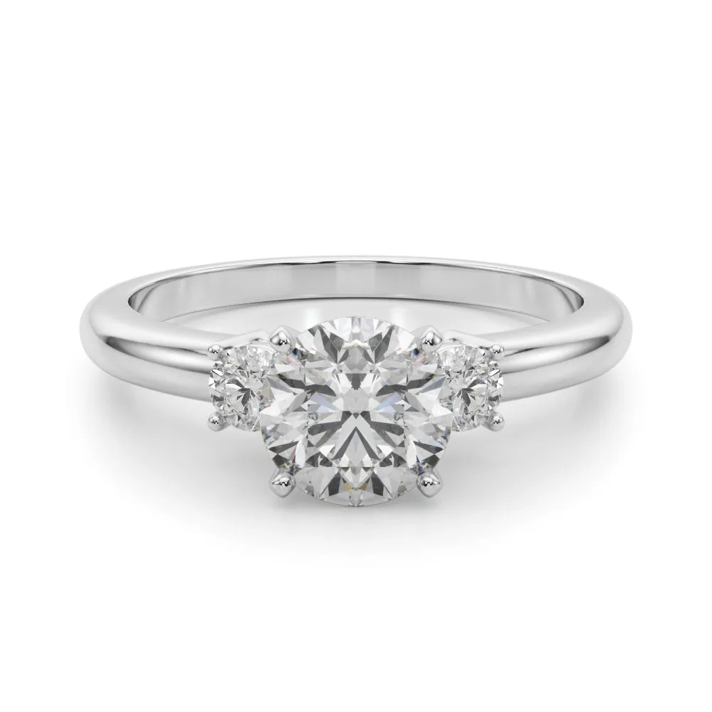Lab-Grown 0.50-2.00ct Diamond Three Stone Engagement Ring - 18k Yellow Gold / 1.00 Carat: the shop's own photo