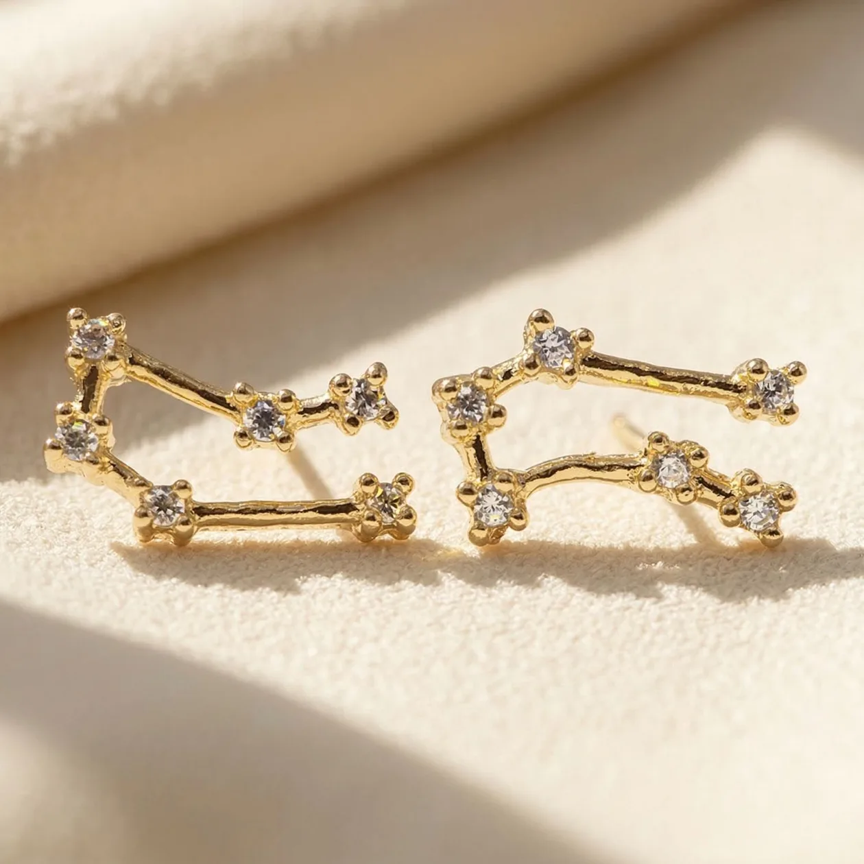 Gemini Star Sign Constellation Astrology Tiny Zodiac Earrings: the shop's own photo