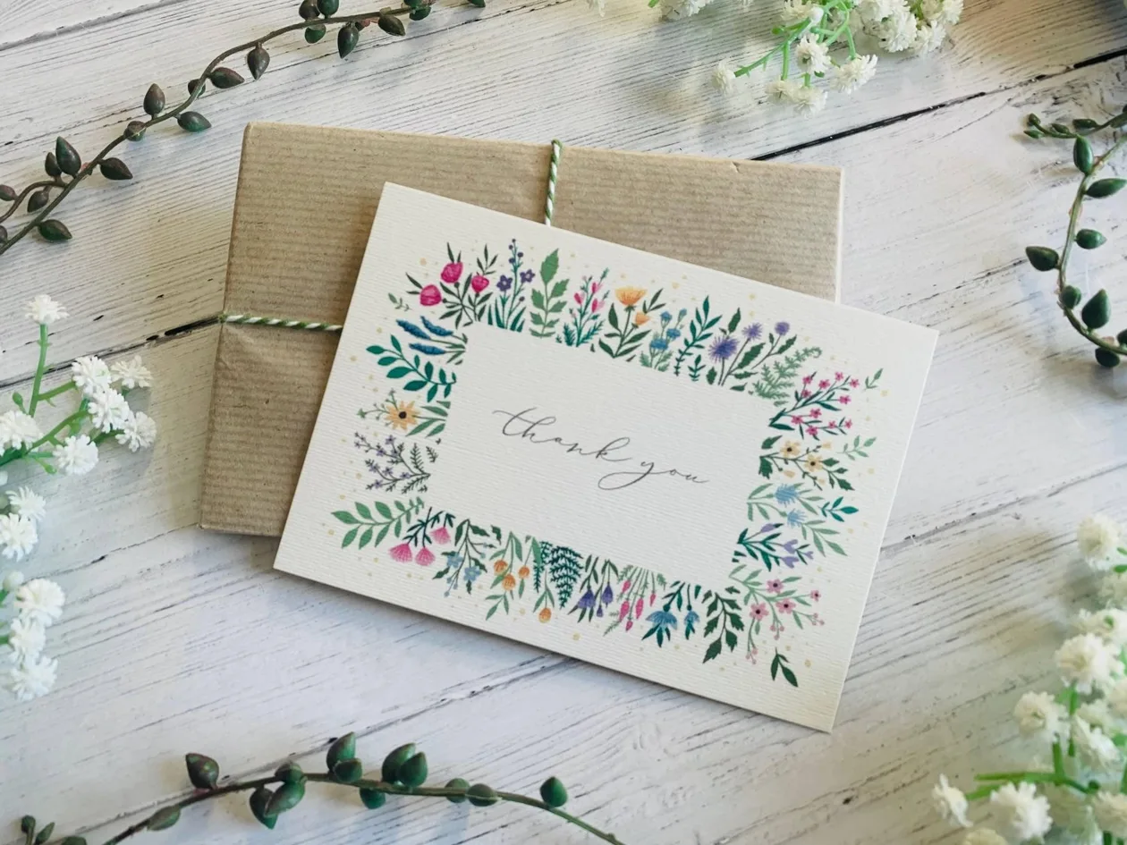 Thank You Calligraphy Card: the shop's own photo