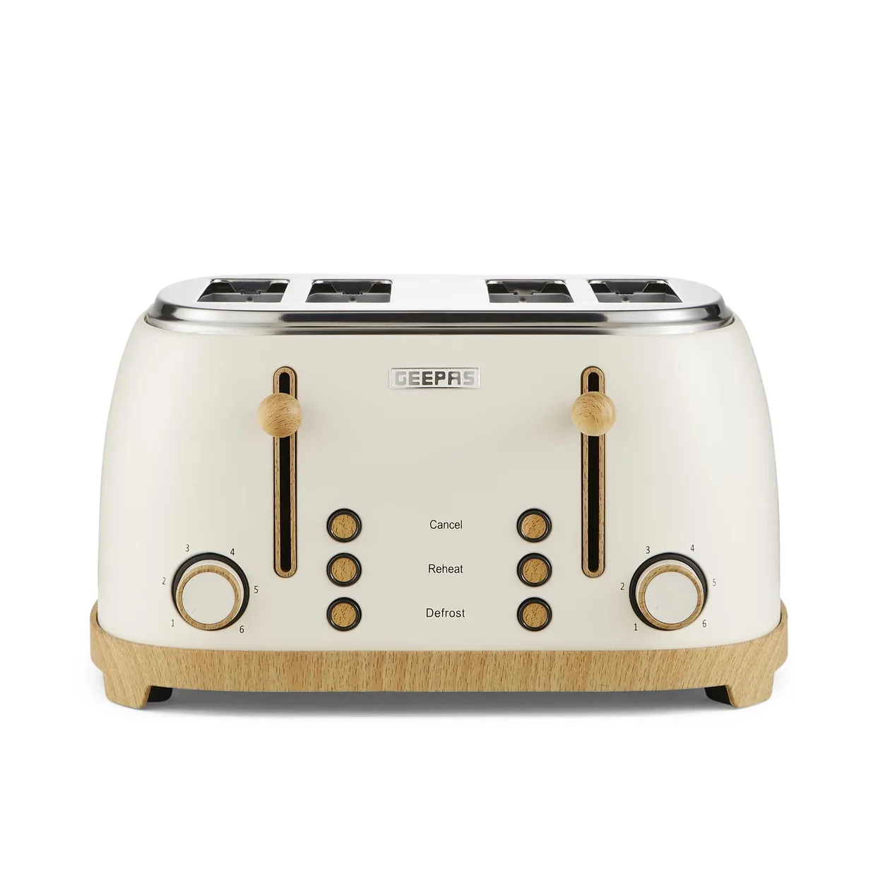 Cream NordiQ 4-Slice Toaster With 6 Browning Levels: the shop's own photo