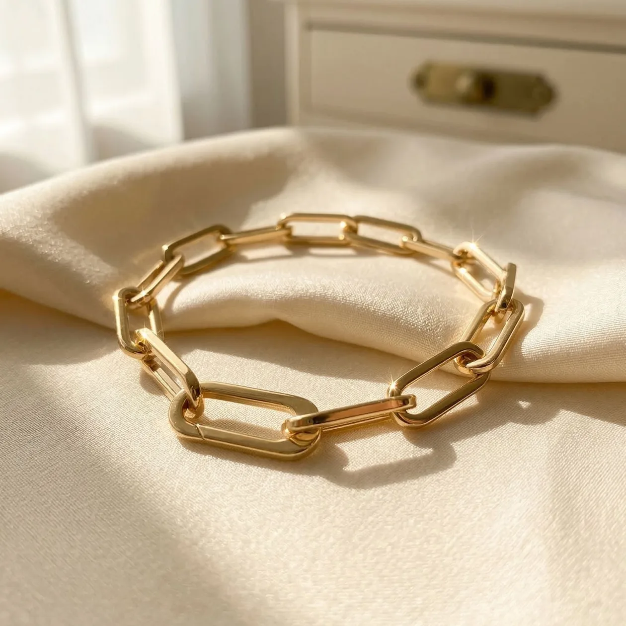 18ct Gold Plated Magic Link Charm Bracelet: the shop's own photo