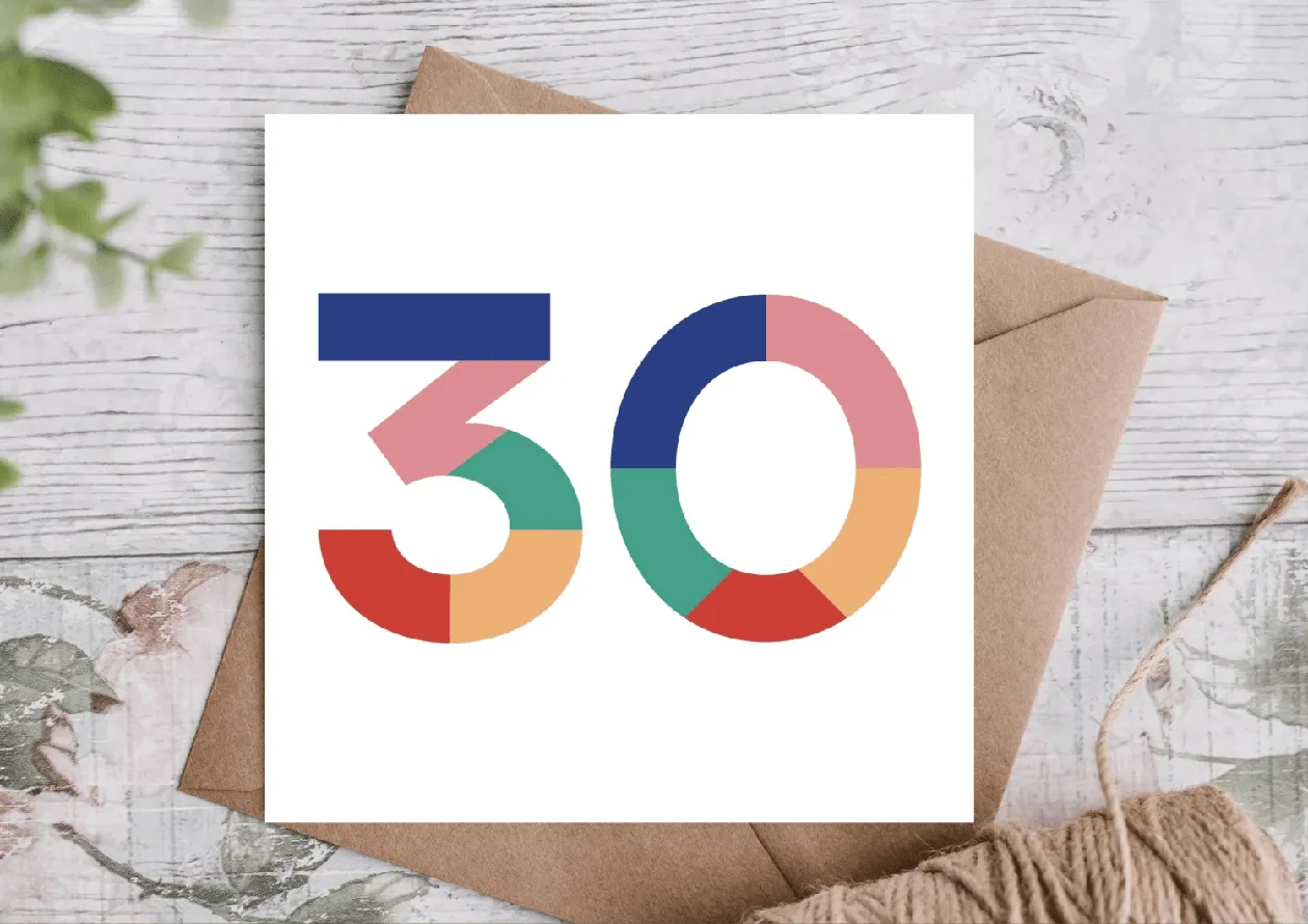 30th Birthday Card: the shop's own photo