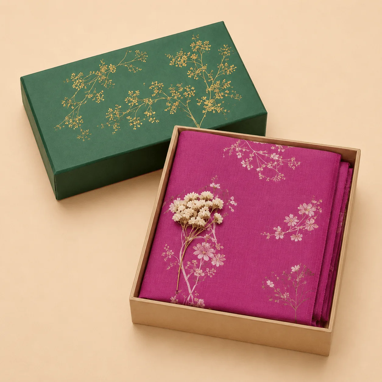 Personalised Birth Flower Scarf: the shop's own photo