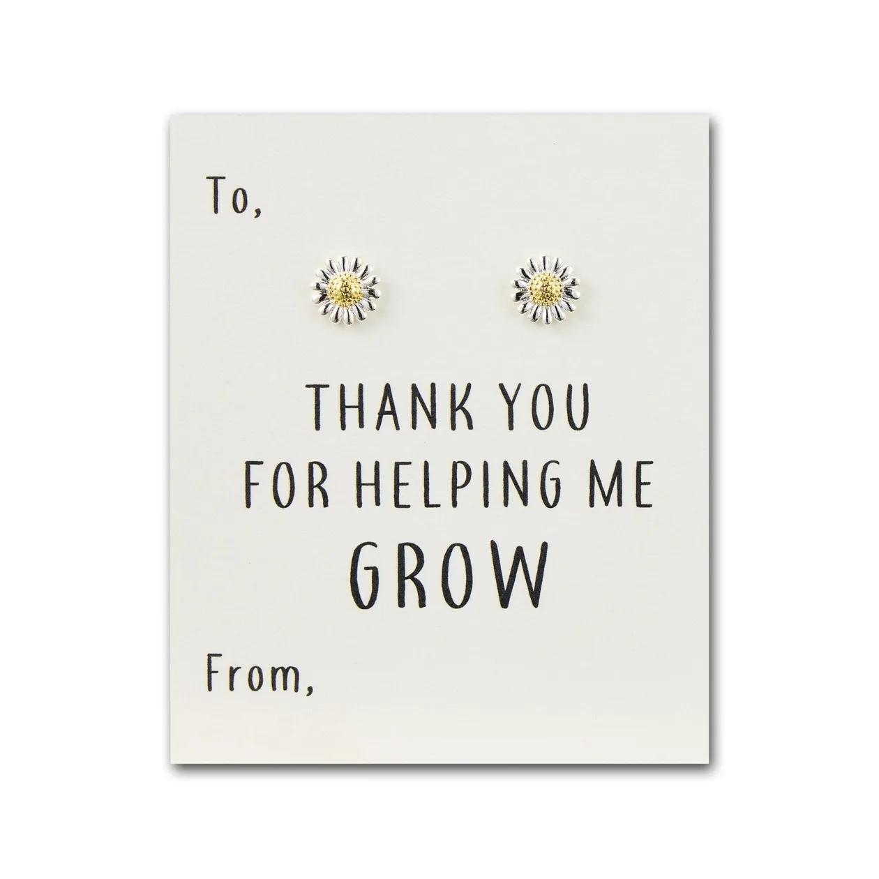 Thank You for Helping Me Grow Daisy Earrings: the shop's own photo