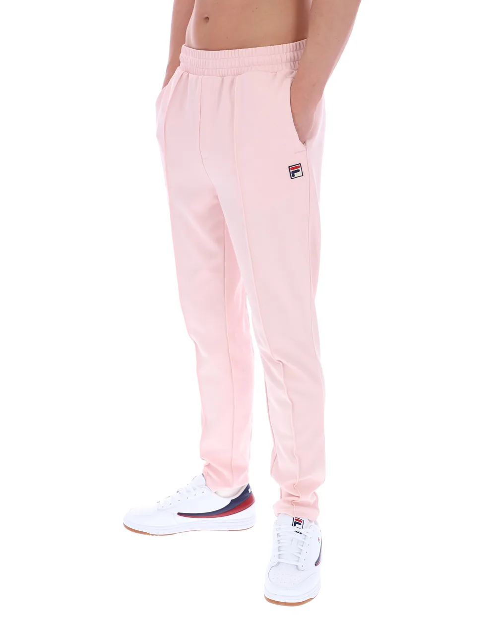 Pale Pink Molveno Pin Tuck Slim Leg Pants - L: the shop's own photo