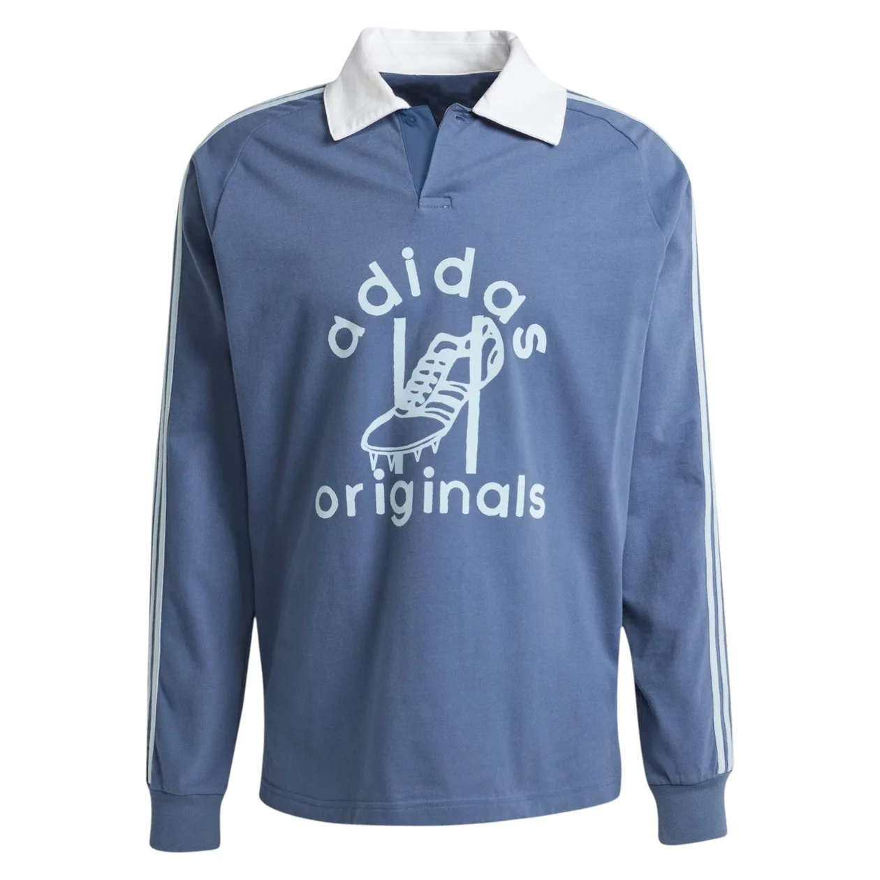 adidas Originals Retro Rugby Polo Shirt - Preloved Ink | Size: XS: the shop's own photo
