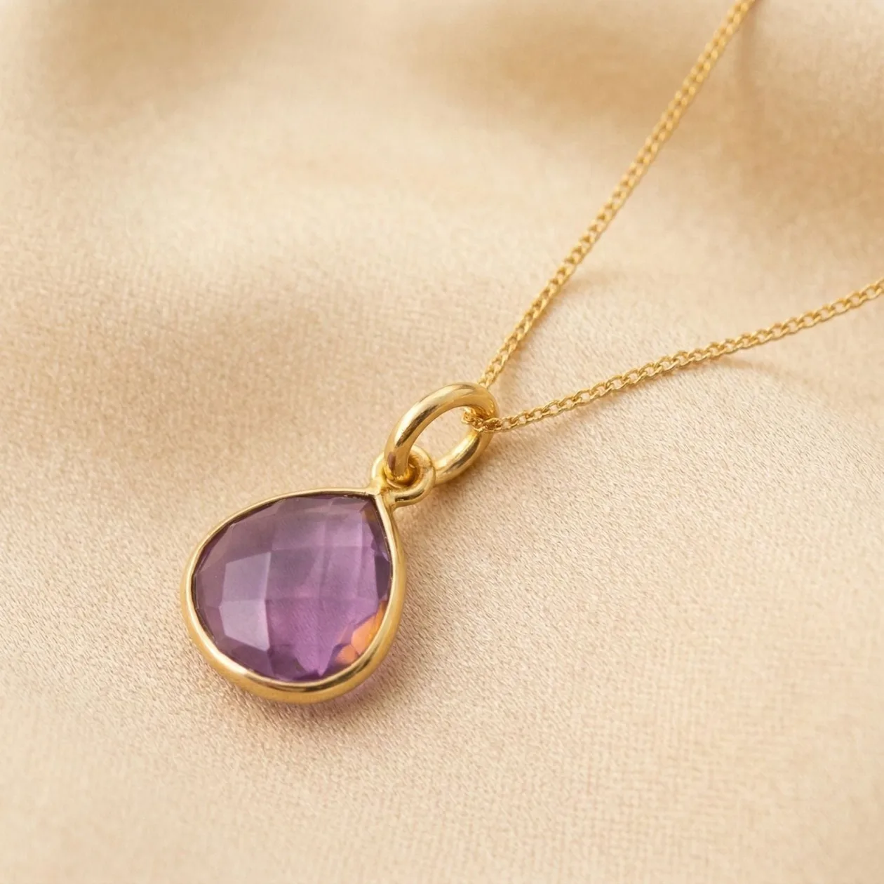 18ct Gold Vermeil Alexandrite Colour Changing June Birthstone Necklace: the shop's own photo