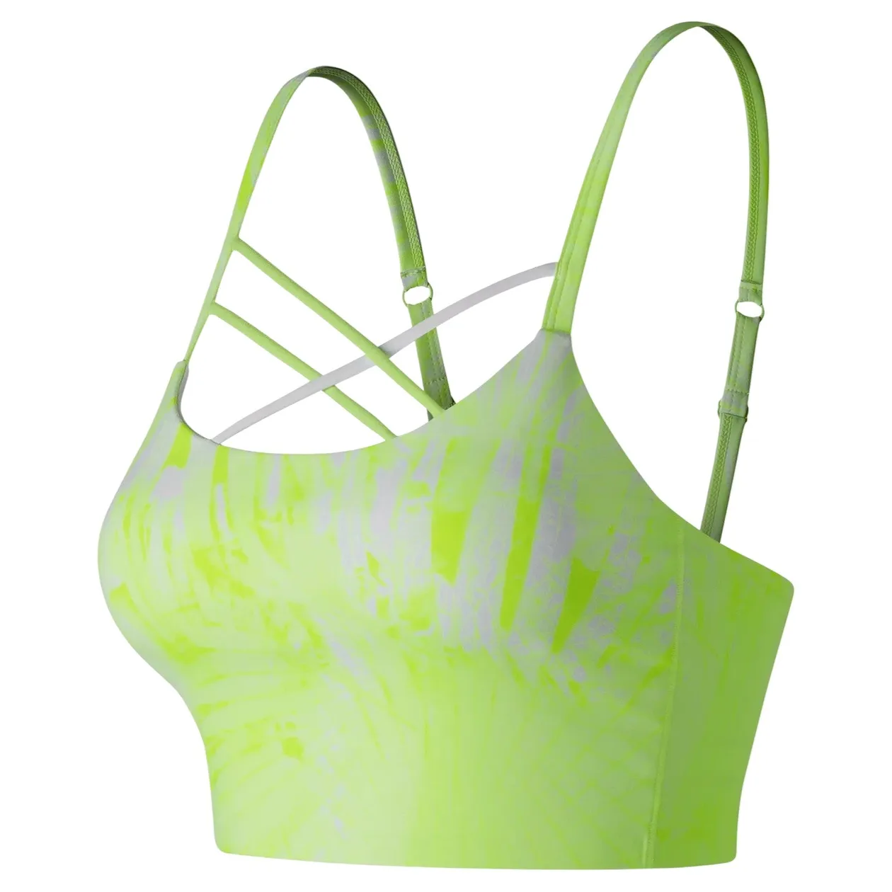 New Balance Womens Cool Crop Top Bra - Green | Size: S: the shop's own photo