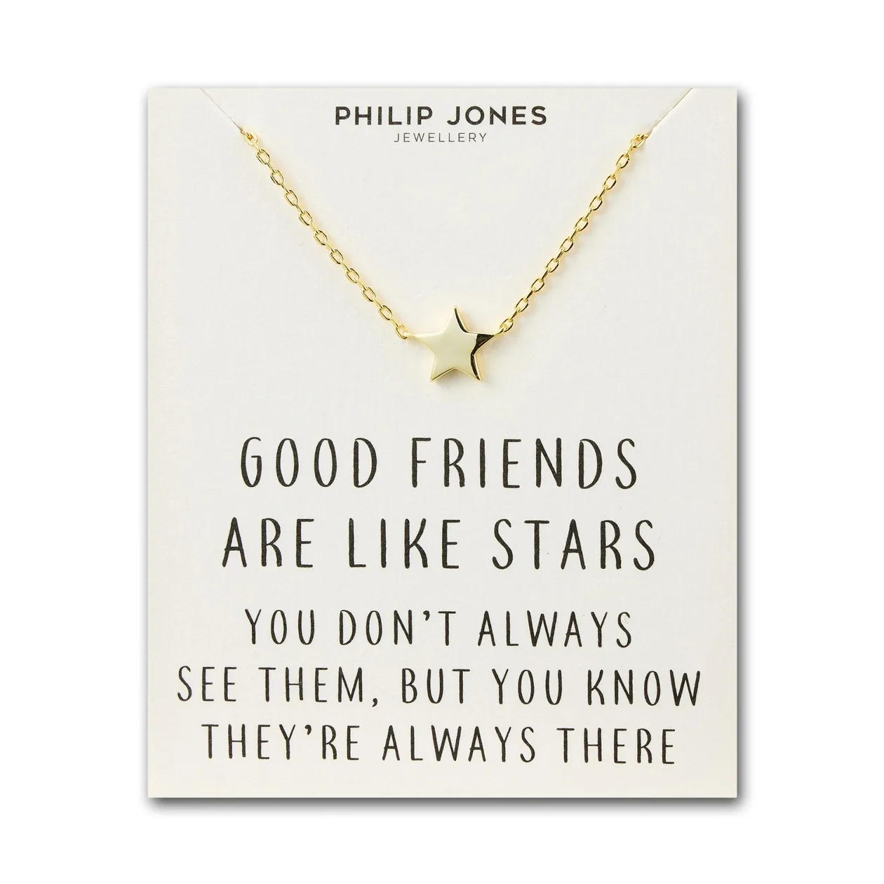 18k Gold Plated Star Necklace with Quote Card: the shop's own photo
