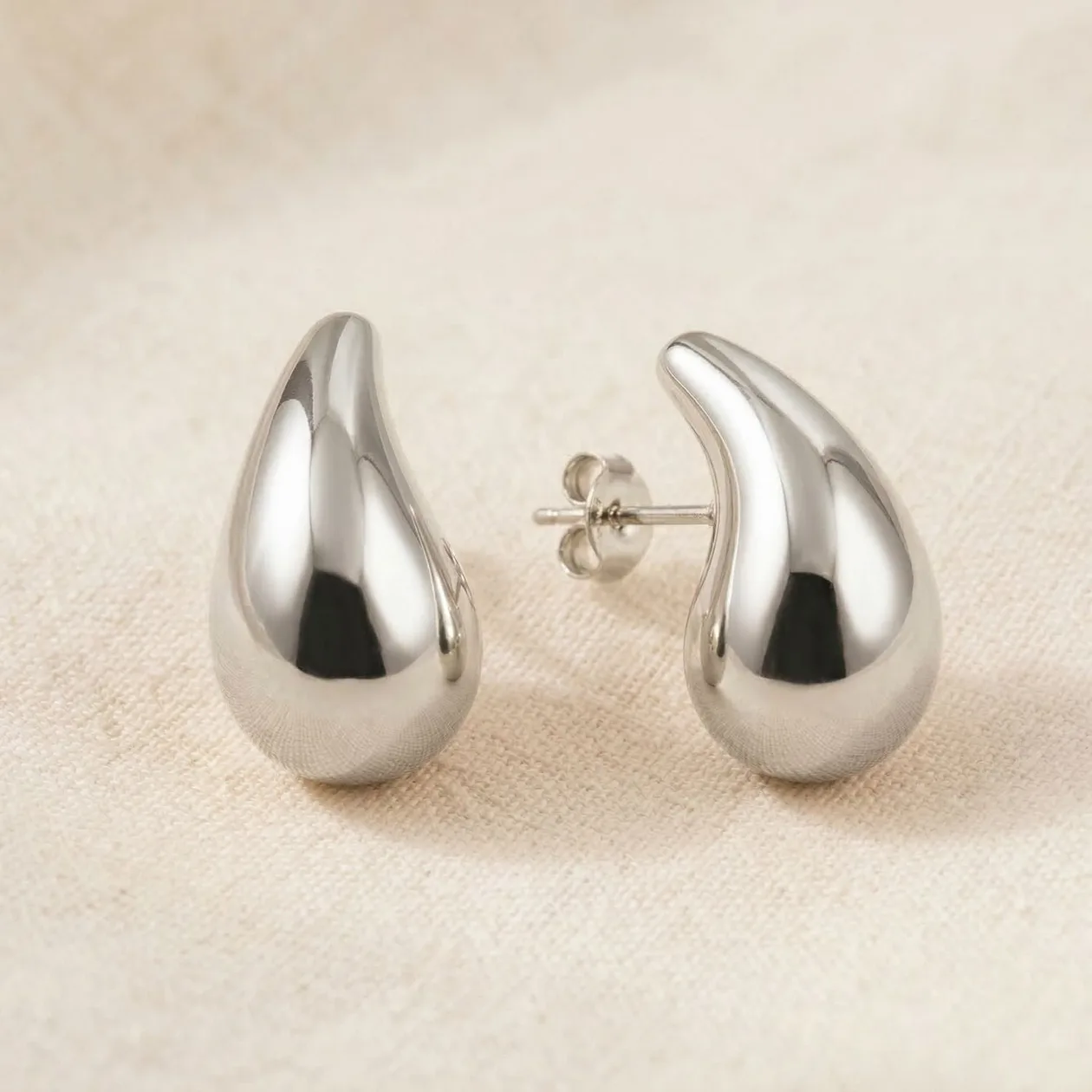 Statement Sterling Silver Teardrop Earrings: the shop's own photo