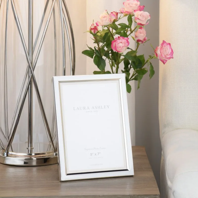 Laura Ashley LA3756180-Q Steynton Photo Frame In Polished Silver Finish 5 x 7": the shop's own photo