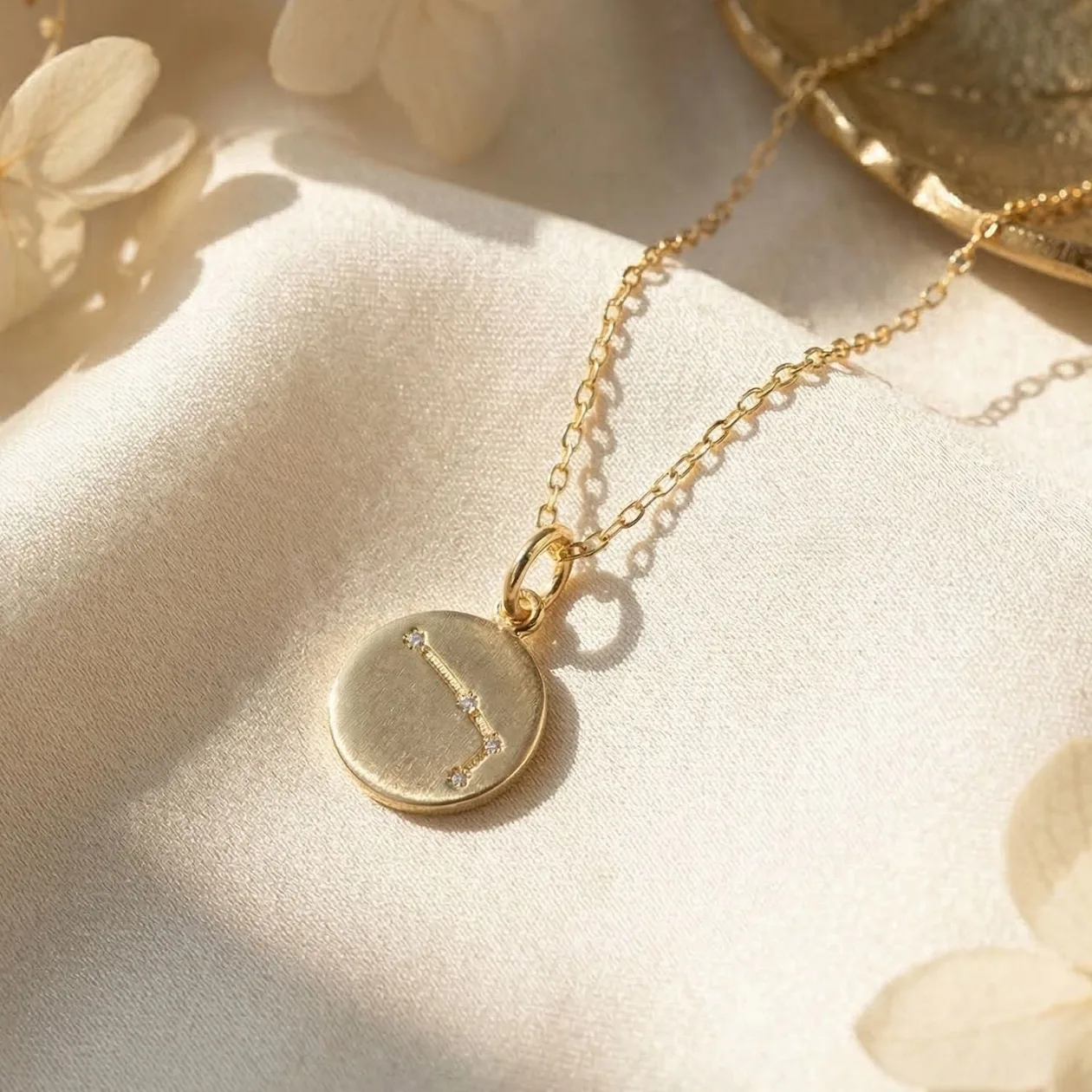 Aries Gold Filled Constellation Star Map Pendant Charm Necklace: the shop's own photo