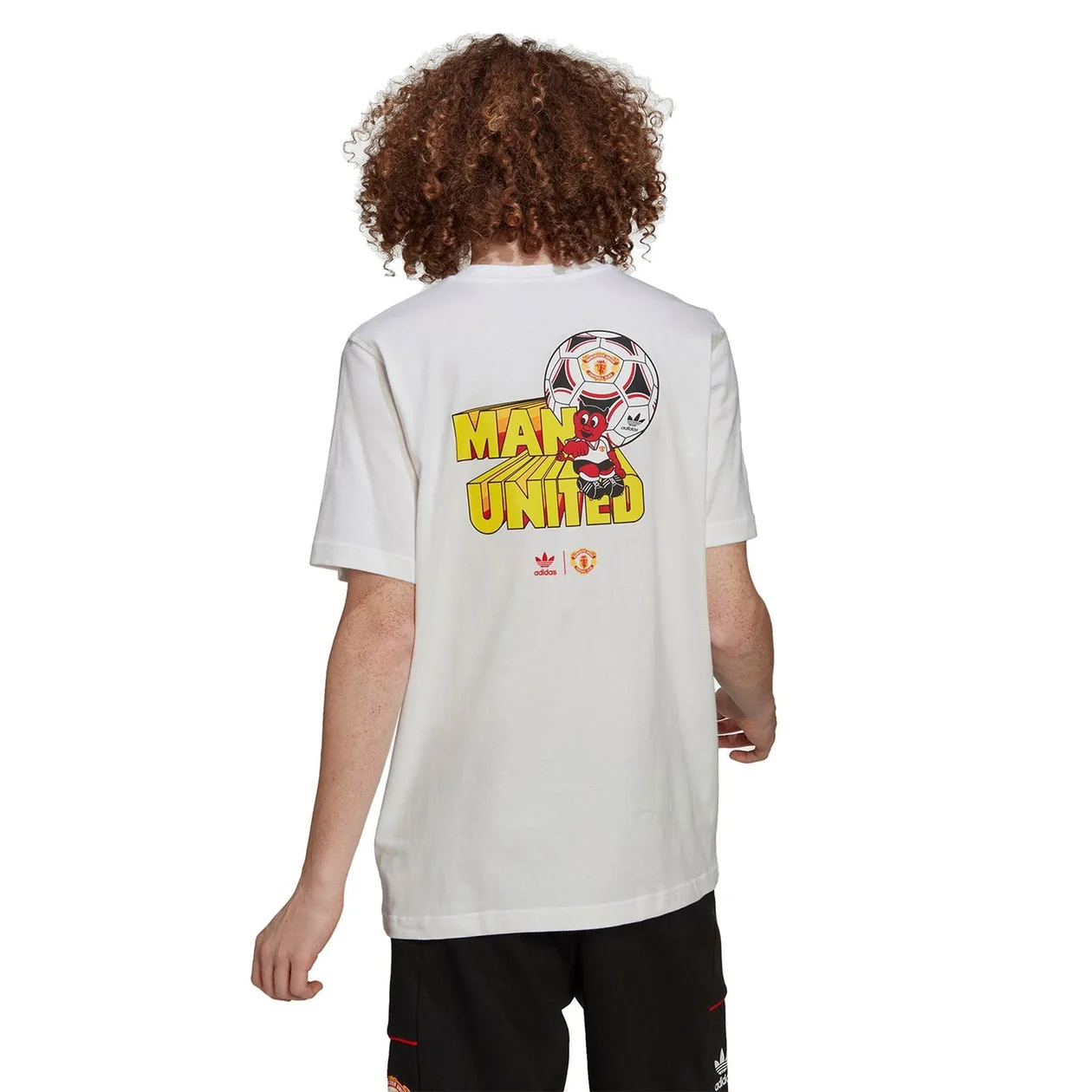 adidas Originals x Manchester United Retro 90s Graphic Tee - White | Size: S: the shop's own photo