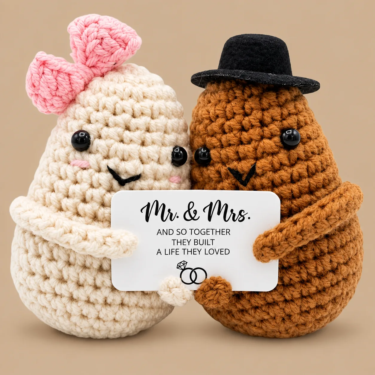 Hand-Crocheted Mr. & Mrs. Potato Couple: the shop's own photo