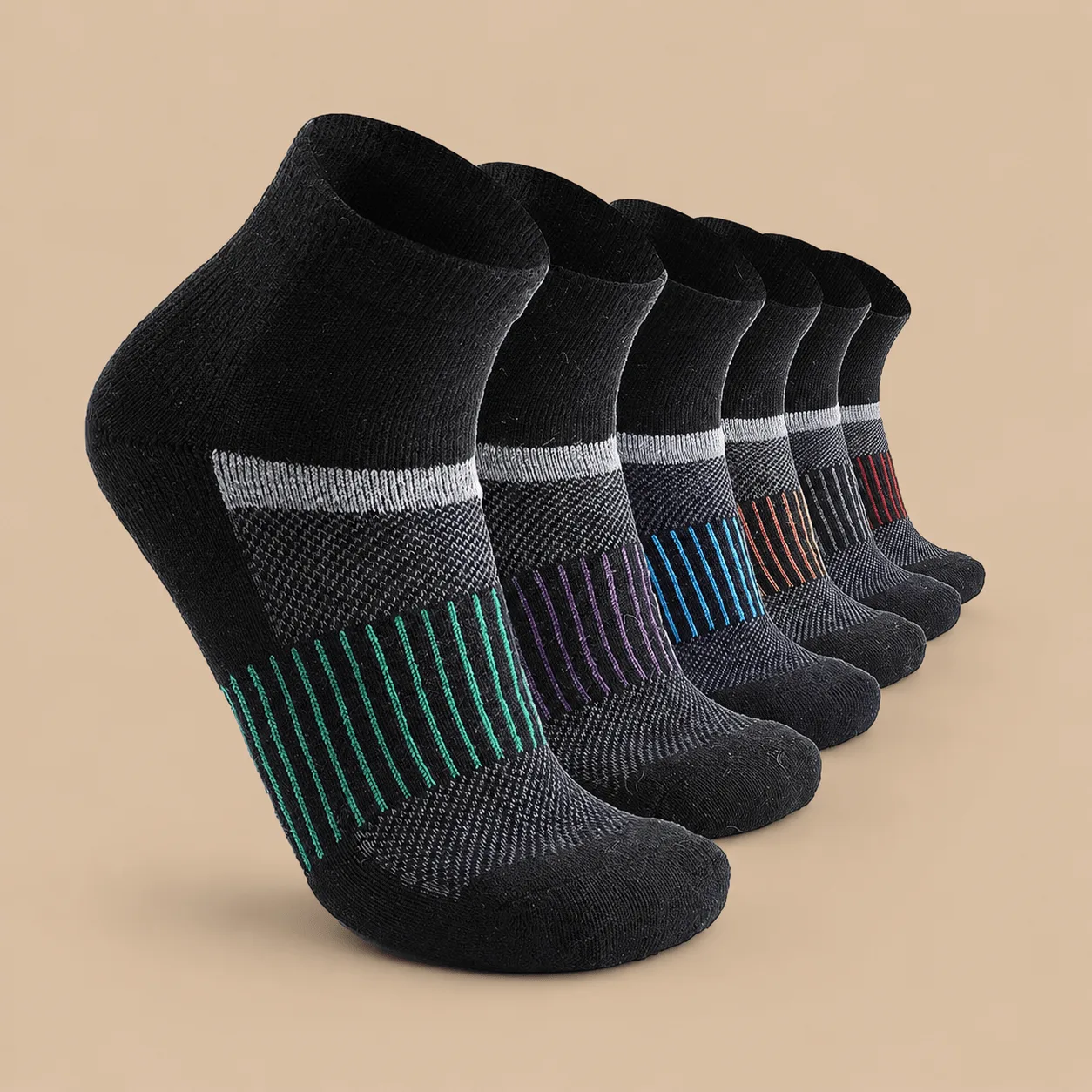 Merino Wool Socks 6-Pack - Black Series: the shop's own photo