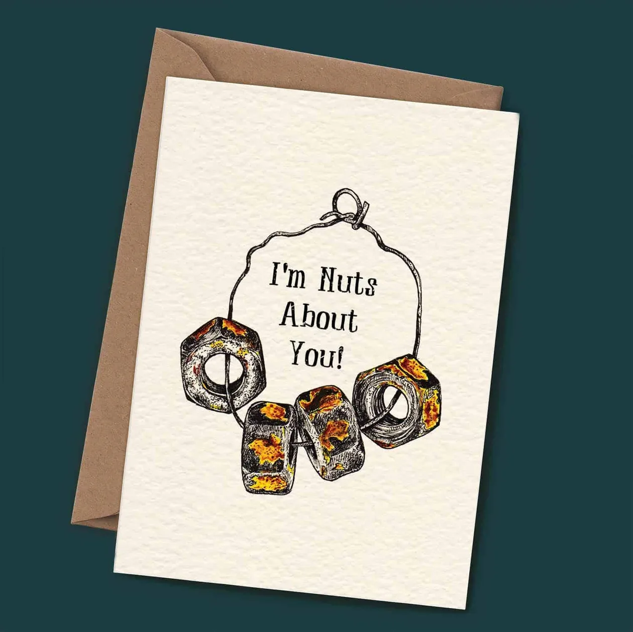 Nuts About You Card - Love Card - 5" x 7": the shop's own photo