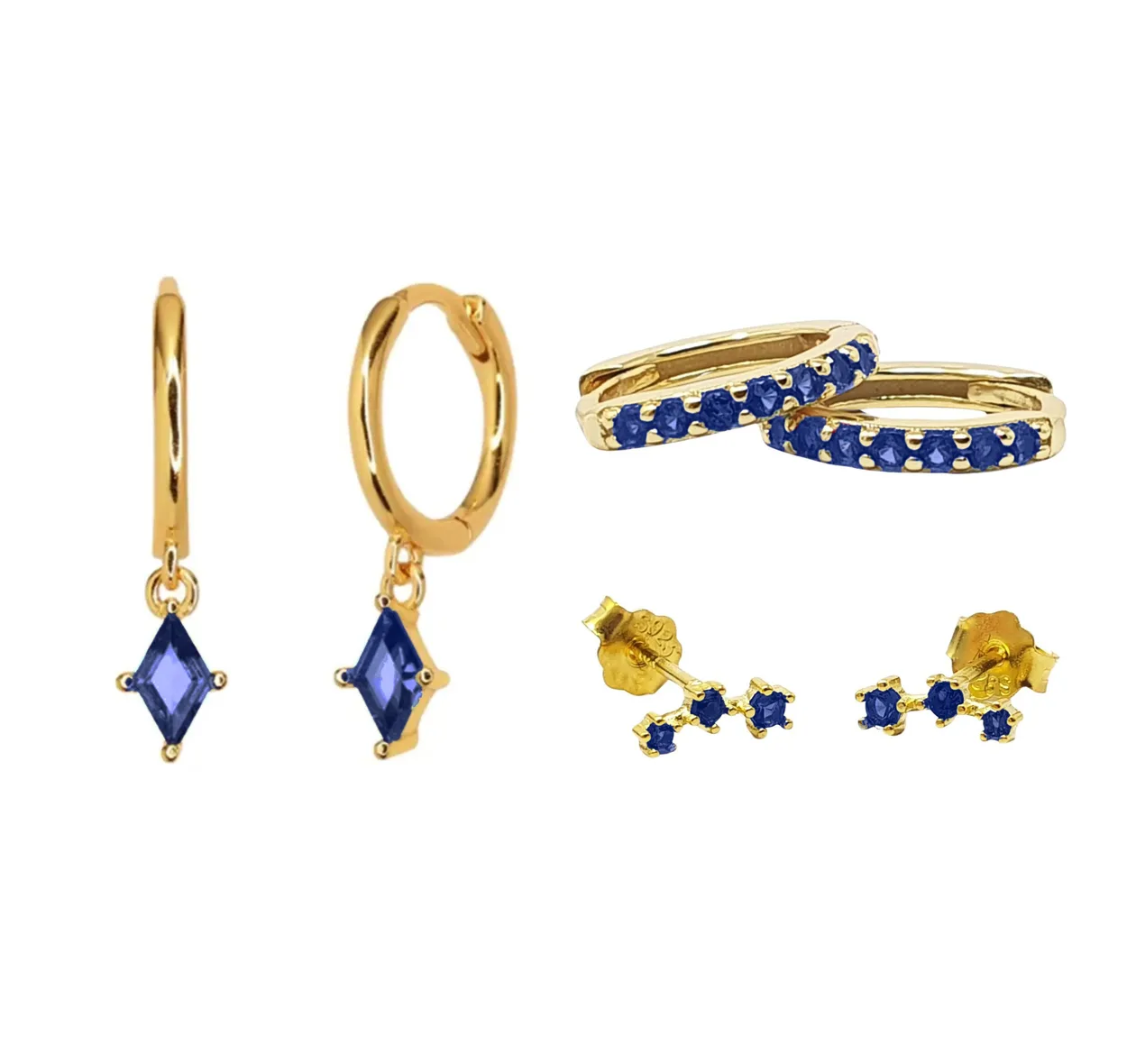 Sapphire September Birthstone Earrings Gift Set For Her: the shop's own photo