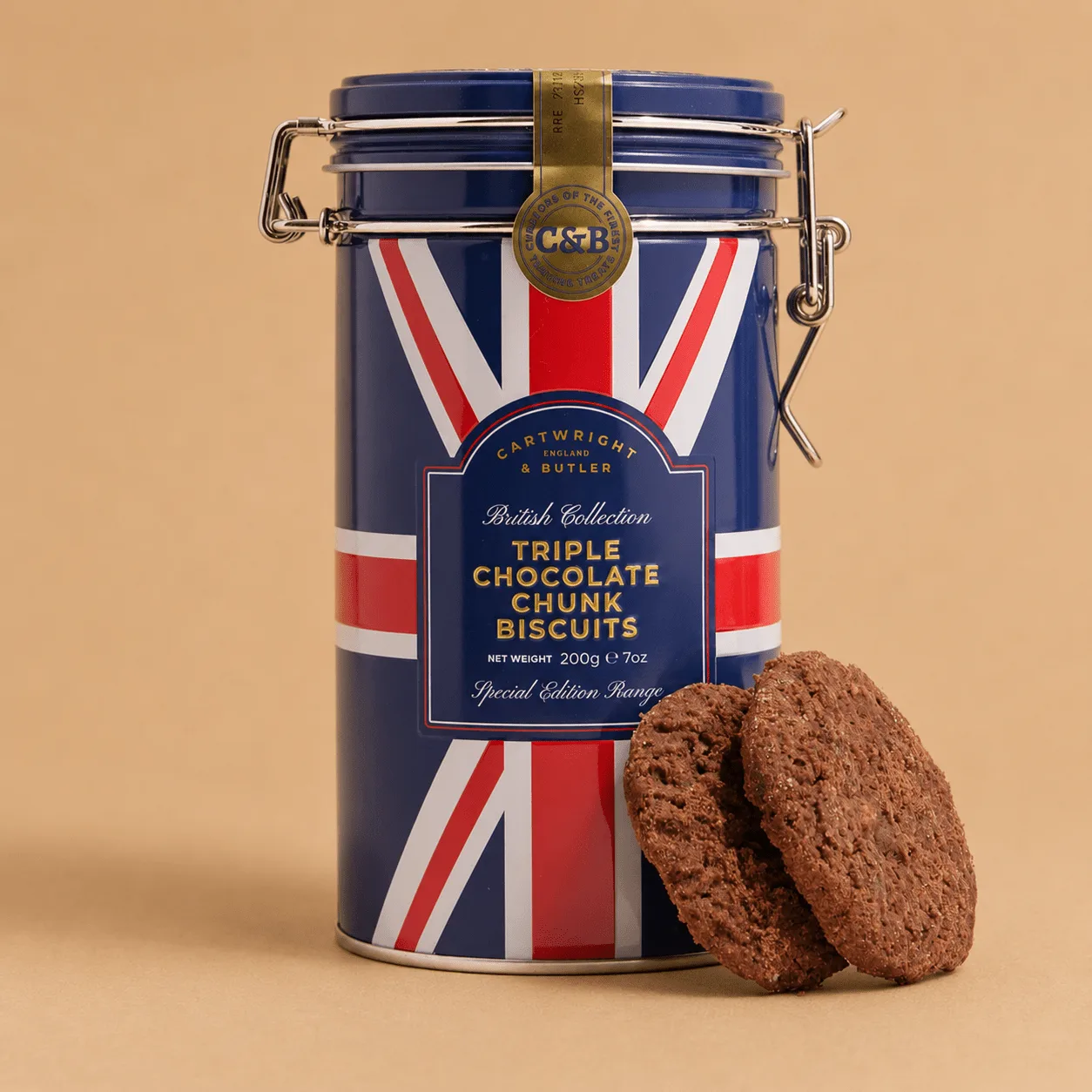 Cartwright & Butler Triple Chocolate Biscuits Tin: the shop's own photo