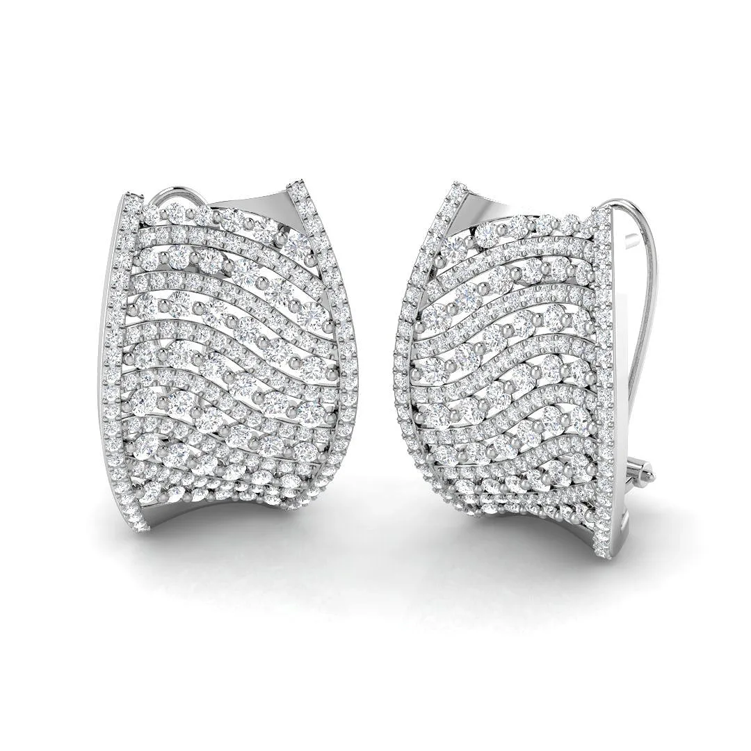 Crystal Palace Diamond Earring 3 ct Platinum, 9ct, 18ct White, Yellow & Rose Gold | Handcrafted Fine - 3.00 Carat / Lab-Grown-D/VVS / 18k White Gold: the shop's own photo