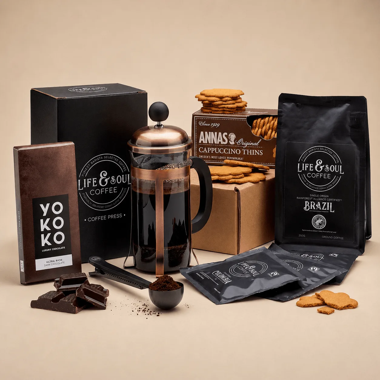 Cafetiere & Treats Box: the shop's own photo