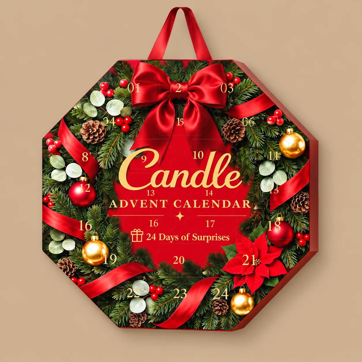 24 Scented Candle Advent Calendar Wreath: the shop's own photo
