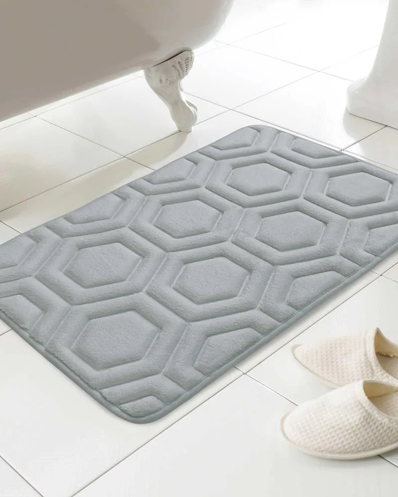 Geo Design Memory Foam Bath Mat - Grey: the shop's own photo