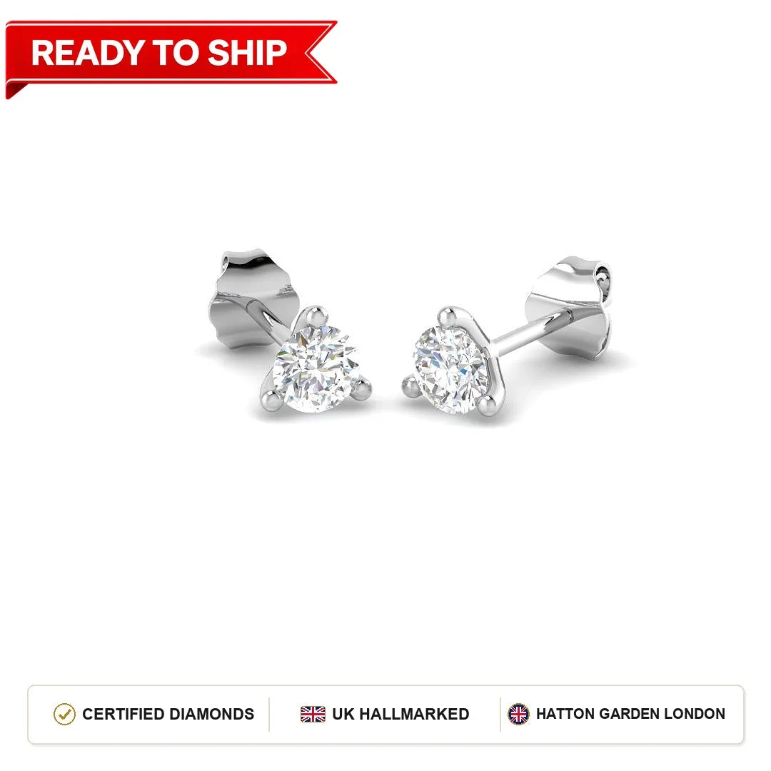 0.6 Carat D-E/VS Lab Grown Diamond Stud Earring 9k White Gold Ready To Ship: the shop's own photo