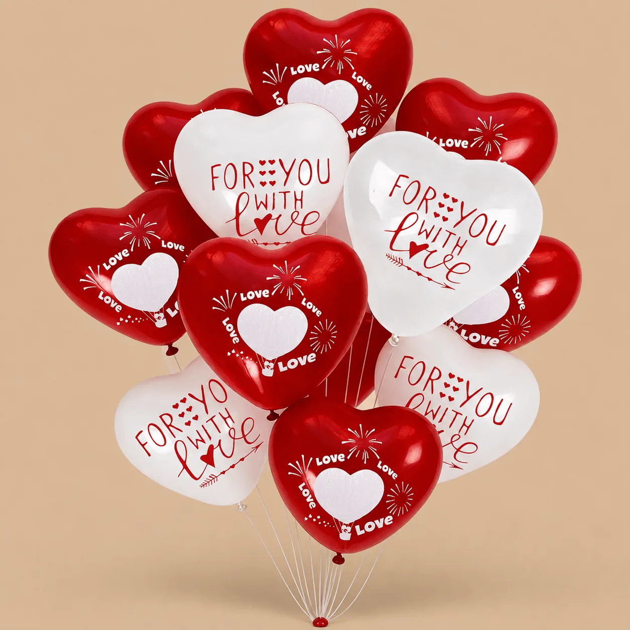 "For You With Love" Heart Balloons: the shop's own photo