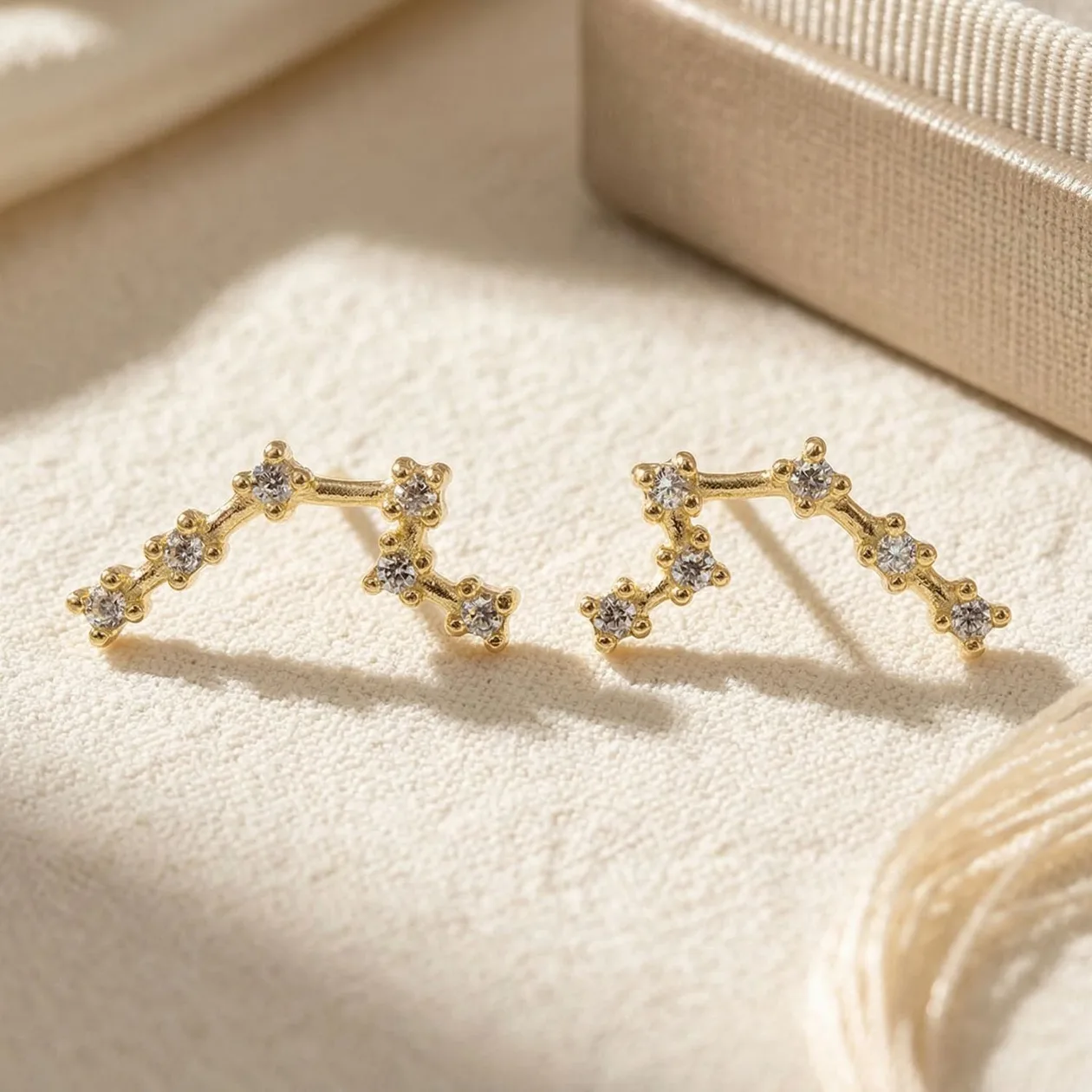 Aquarius Star Sign Constellation Astrology Zodiac Earrings: the shop's own photo
