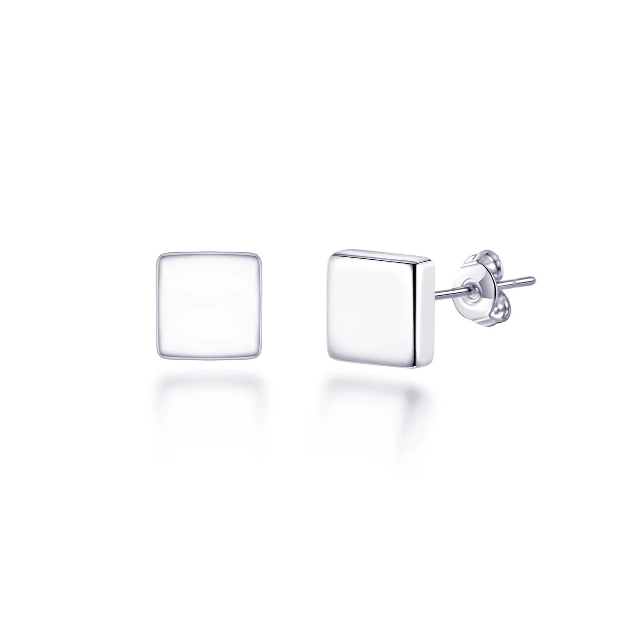 Sterling Silver Stud Earrings - Square: the shop's own photo