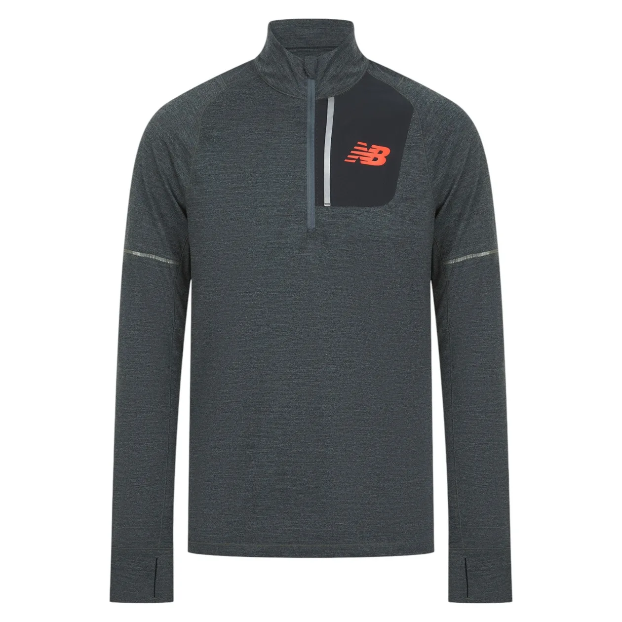 New Balance Performance Marathon Half Zip Sweatshirt - Grey | Size: S: the shop's own photo