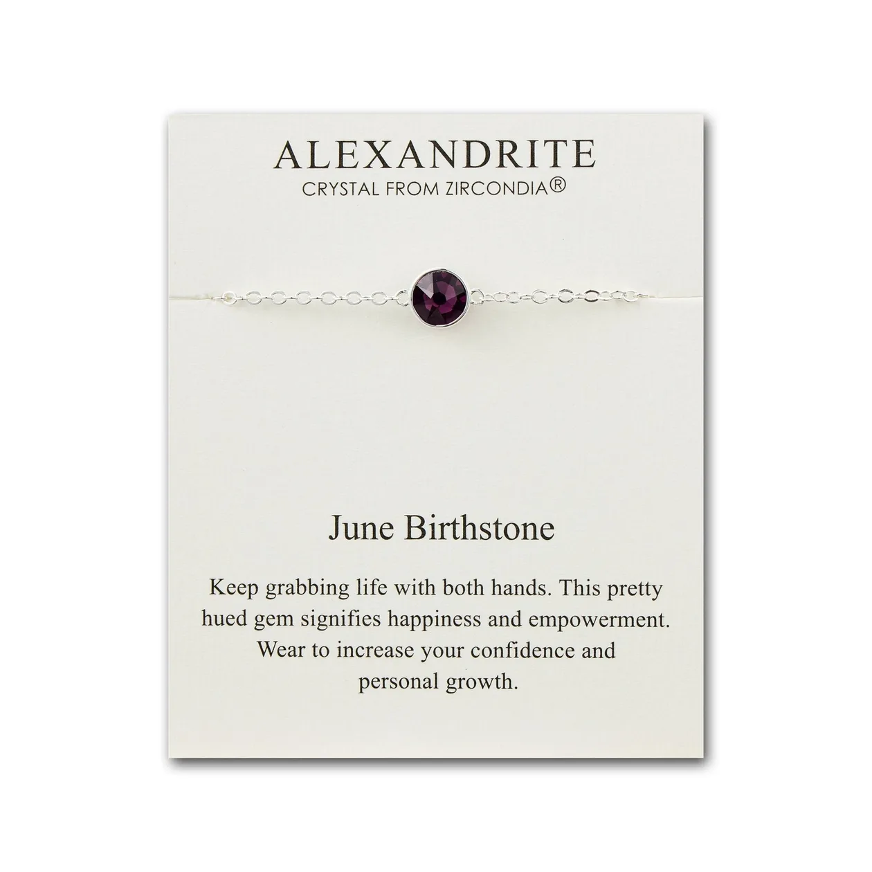 June (Alexandrite) Birthstone Anklet Created with Zircondia® Crystals: the shop's own photo