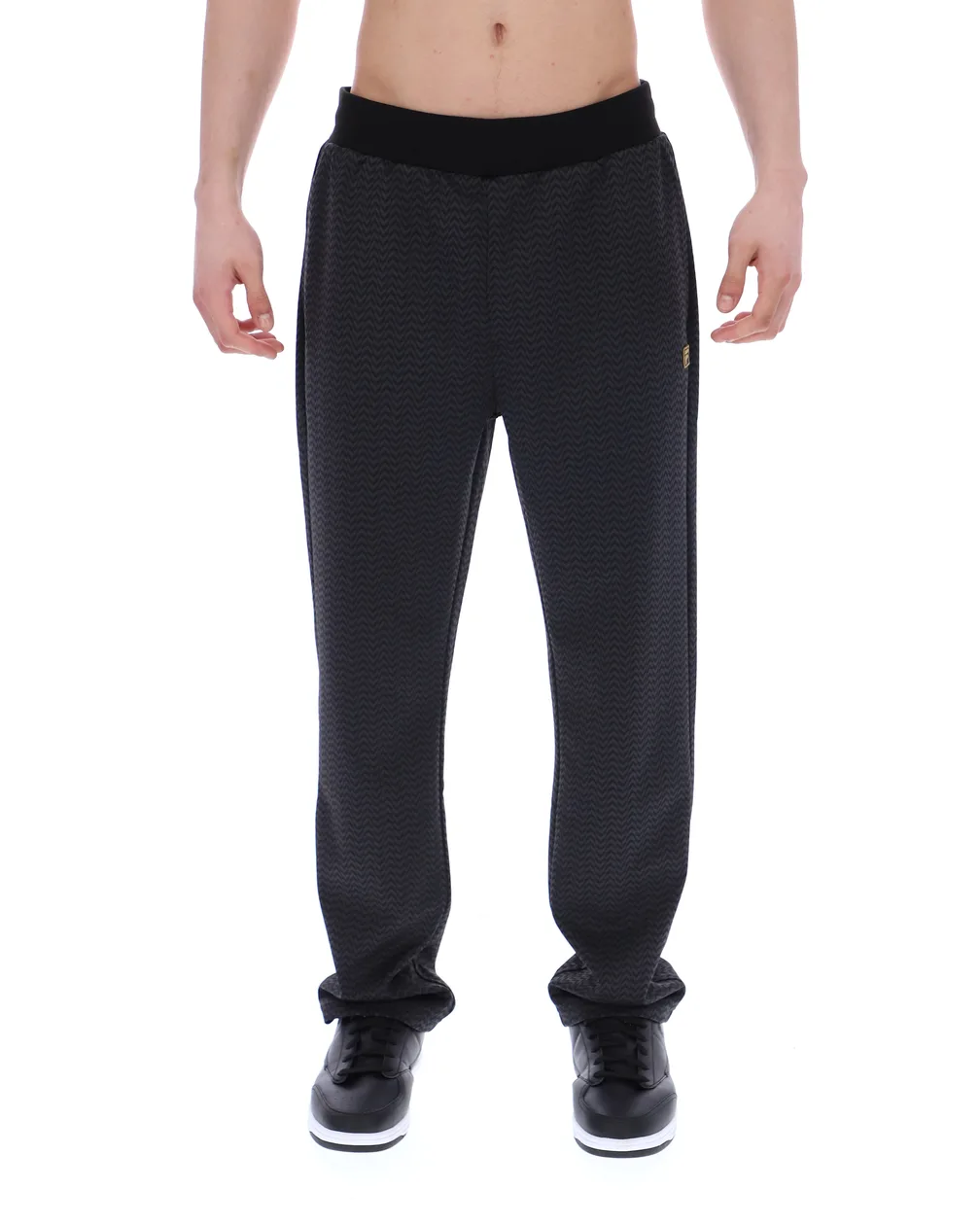 Black Edward Herringbone Pant - M: the shop's own photo