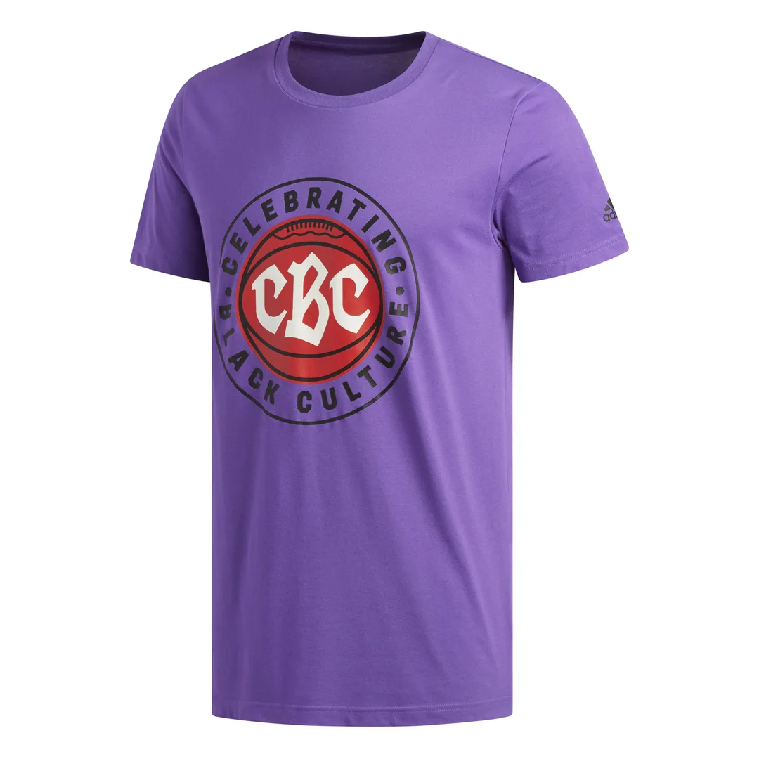 adidas Basketball Graphic T Shirt - Purple | Size: S: the shop's own photo