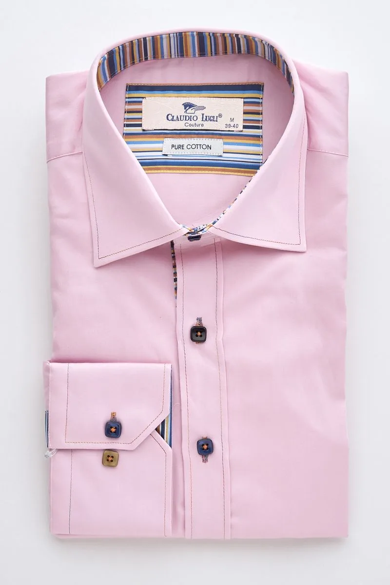 Pink Shirt with Stripe Trim: the shop's own photo